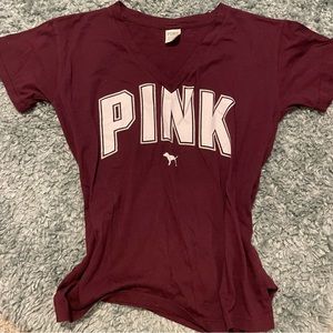 Maroon PINK tee shirt